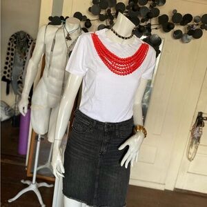 NEW NORMA KAMALI red necklace tee
